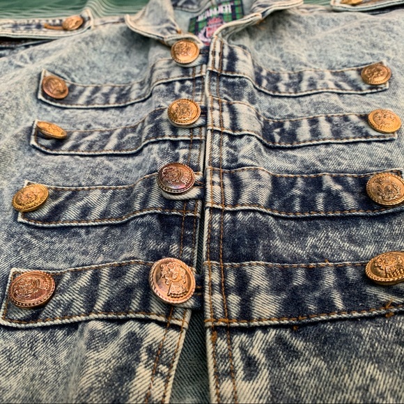 Jeanjer Jackets & Coats Vintage Jeanjer Denim Jacket Gold Buttons Small Poshmark